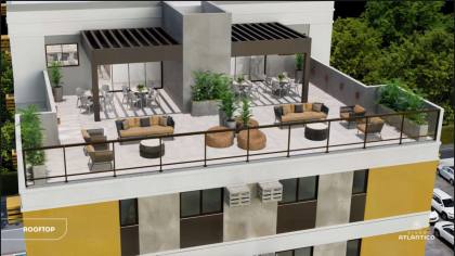 Apartamento com 2 dormitórios em Olinda - rooftop com vista panorâmica para o mar