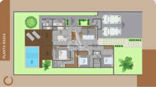 Casa Térrea 3 Suítes Piscina Privativa - Reserva Naturaville I, Abrantes - R$ 770.000