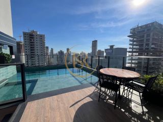 Apartamento vista mar na praia do Perequê