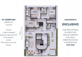 Cobertura com Vista Mar Permanente em Balneário Piçarras