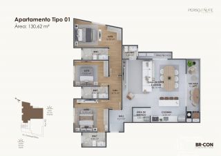 Apartamento com 3 suítes no Centro em Balneário Piçarras