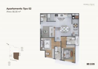 Apartamento Para Vender 2 suítes no Centro em Balneário Piçarras