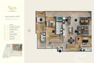 Apartamento com 3 suítes Quadra Mar em Balneário Piçarras