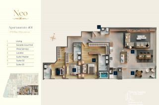 Apartamento com 3 suítes Quadra Mar em Balneário Piçarras
