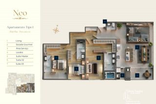 Apartamento com 3 suítes Quadra Mar em Balneário Piçarras
