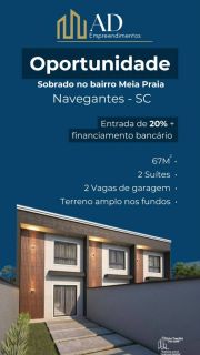 Sobrado com 2 Suítes na Meia Praia em Navegantes