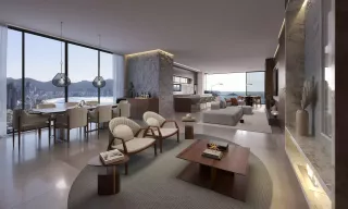 Apartamento Frente Mar com 4 suítes na Meia Praia em Itapema