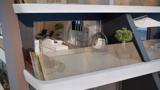 Apartamento Frente Mar com 4 suítes na Meia Praia em Itapema
