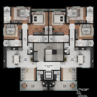 Apartamento 3 suítes no Itacolomi em Balneário Piçarras