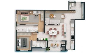 Royal Palm Residence Apartamento Com 2 Suítes no Itacolomi em Balneário Piçarras