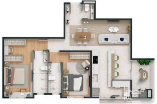 Royal Palm Residence Apartamento Com 2 Suítes no Itacolomi em Balneário Piçarras