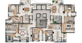 Royal Palm Residence Apartamento Com 2 Suítes no Itacolomi em Balneário Piçarras