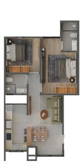 Apartamento Com 2 Quartos (1 Suíte) no Itacolomi em Balneário Piçarras