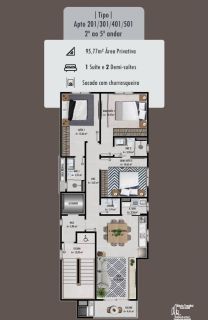 Apartamento com 3 Suítes no Itacolomi em Balneário Piçarras