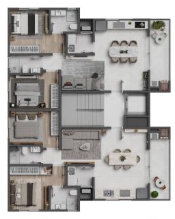 Apartamento com 2 Dormitórios a 350m da Praia