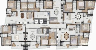 Apartamento com 3 Dormitórios a 70m da Praia no Gravatá em Navegantes