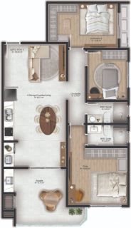 Apartamento Com 3 Dormitórios no  Gravatá em Navegantes