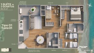 Marine Itajuba Apartamento Com 2 e 3  Dormitórios em Itajuba em Barra Velha