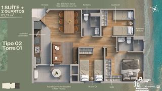 Marine Itajuba Apartamento Com 2 e 3  Dormitórios em Itajuba em Barra Velha