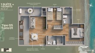Marine Itajuba Apartamento Com 2 e 3  Dormitórios em Itajuba em Barra Velha