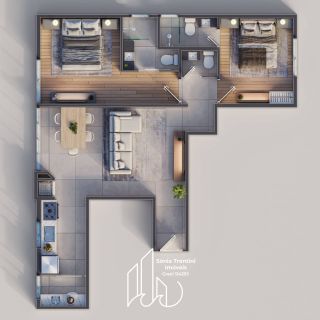 Residencial Palermo - Apartamento com 2 Suítes