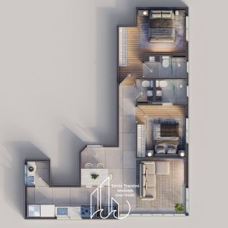 Residencial Palermo - Apartamento com 2 Suítes