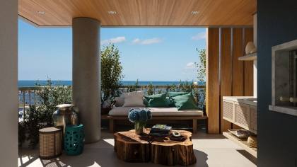 Motiró, casa suspensa, com vista para Marina de Itajaí