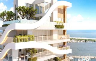 Motiró, casa suspensa, com vista para Marina de Itajaí