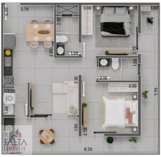 Invista no Itaguá: Apartamento Novo a 700m da Praia