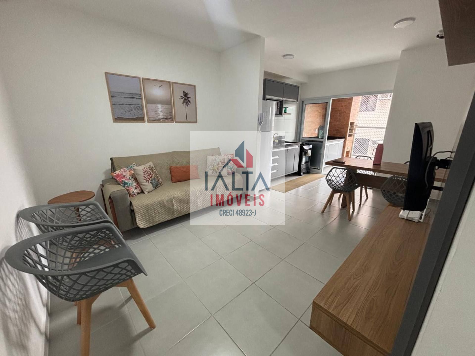 Apartamento Mobiliado a 400m da Praia Grande e Tenório com Lazer Completo