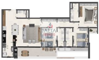 Apartamento frente para o mar 3 suítes - Enseada