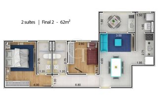Apartamento para Locação no Condomínio Ilhas do Mediterrâneo