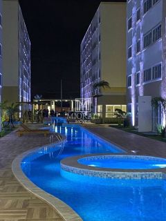 Apartamento térreo 2 quartos (1 suíte) no Residencial Jardim Maceió, Condomínio completo