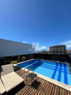BD - Apartamento quarto e sala porteira fechada na Jatiúca a 2 quadras da praia próximo ao Akuaba