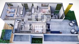 LT - Casa alto padrão 4 suítes em construção com piscina e rooftop no Vista Lagoa