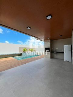 BD - Casa nova 3 suítes com piscina no Condomínio Angatu Barra Nova