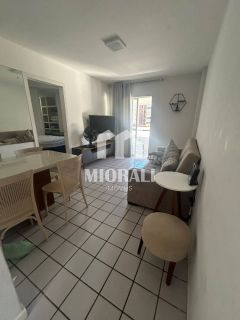 BR - Aluguel Apartamento mobiliado 1 suíte com 2 varandas e vista para o mar na Ponta Verde