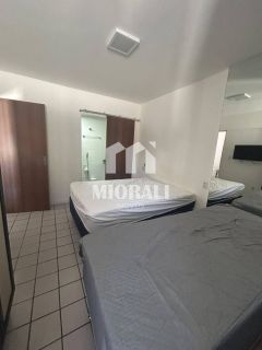 BR - Aluguel Apartamento mobiliado 1 suíte com 2 varandas e vista para o mar na Ponta Verde