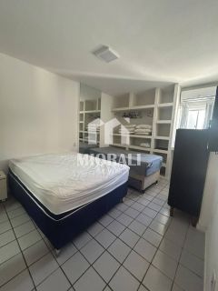 BR - Aluguel Apartamento mobiliado 1 suíte com 2 varandas e vista para o mar na Ponta Verde