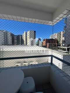 BR - Aluguel Apartamento mobiliado 1 suíte com 2 varandas e vista para o mar na Ponta Verde