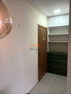 Apartamento Mobiliado no Condomínio Rebecca Milstein, 3º andar, 2 Dormitórios e Varanda Gourmet na Coroa do Meio