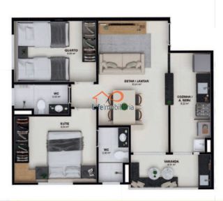 Apartamento à venda no 4º andar no Condomínio Viver Aruana na Aruana