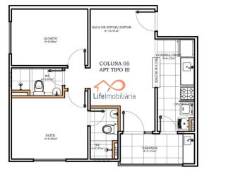 Apartamento à venda no 4º andar no Condomínio Viver Aruana na Aruana