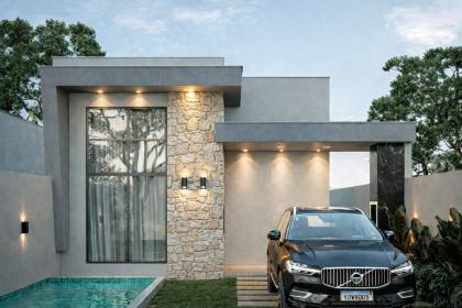 Casa nova com piscina à venda no Luar da Barra