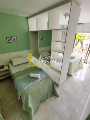 Apartamento Para Temporada com 2 quartos, 1 sendo suíte no bairro Canasvieiras em Florianópolis