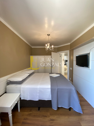Apartamento Para Temporada com 1 dormitorio,vista lateral ao mar, no bairro Canasvieiras em Florianópolis