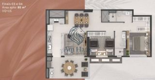 Apartamento com 1 quarto e uma Suite Master no Grant Home Club