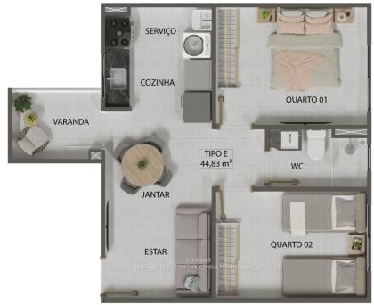 Apartamento no Distrito Industrial