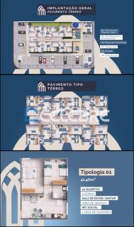 Residencial Bruxelas - Apartamento para vender Entrada Zero - Portal dos Bosques