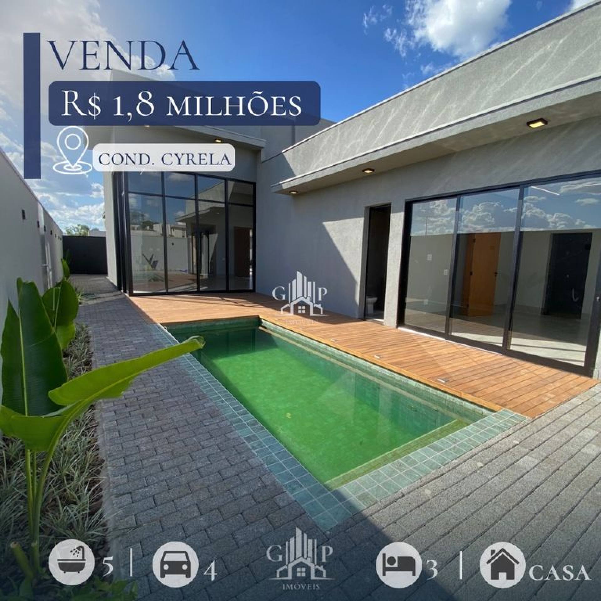 Linda casa no condomínio Cyrela I, com 3 suítes